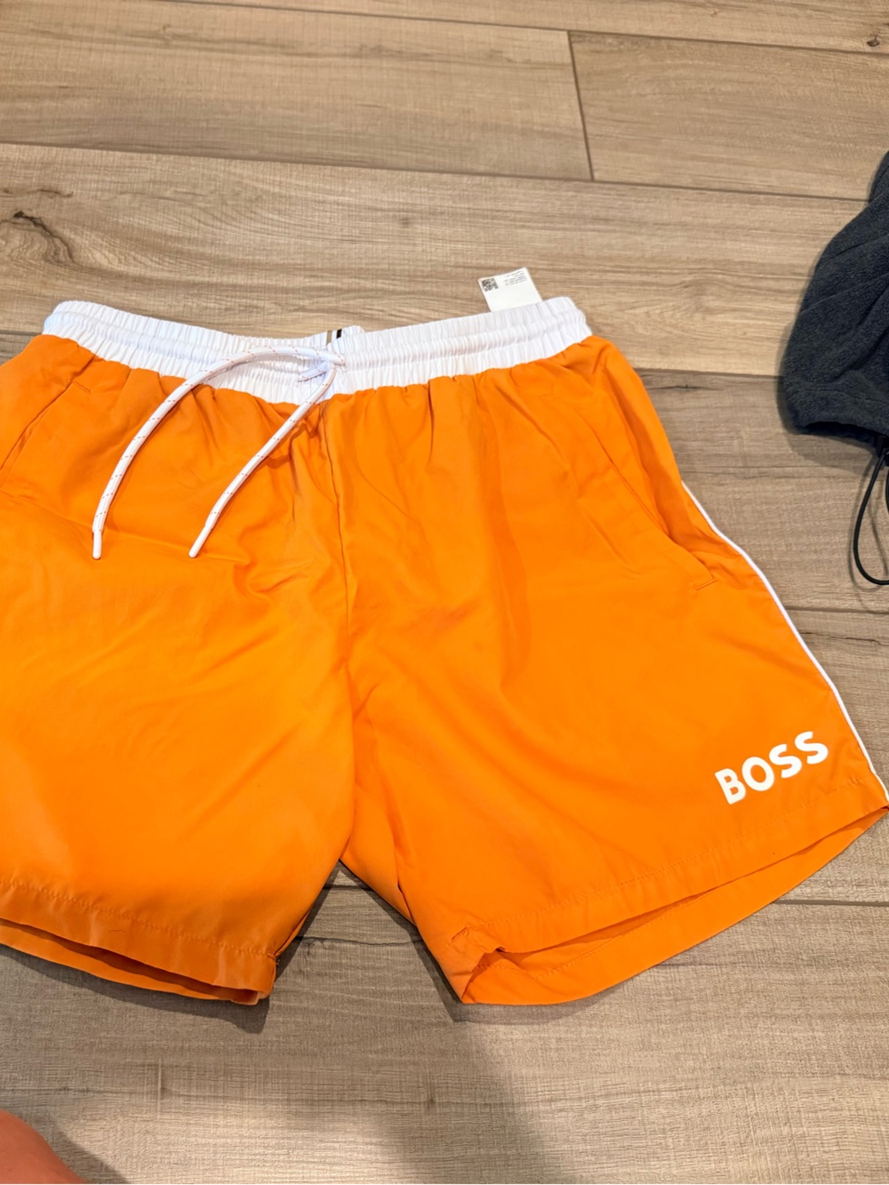 Boss Orange Athletic Swim Shorts with White Waistband